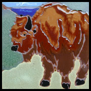 Catalina Island Ceramic Tile - American Bison
